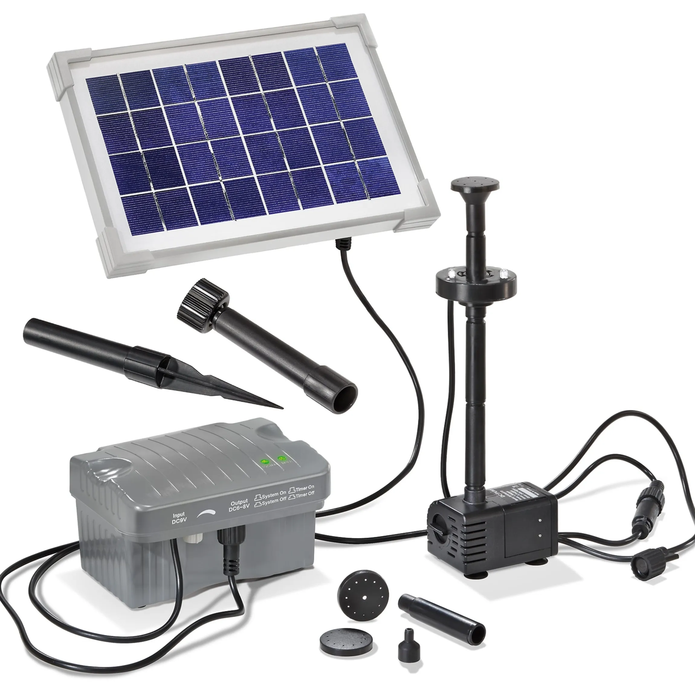 Solar Teichpumpenset 5/300 mit 3,2 Ah Pb Akkuspeicher