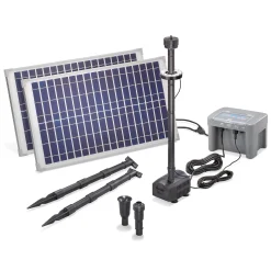 Solar Teichpumpenset 50/1300 mit 12 Ah Pb Akkuspeicher