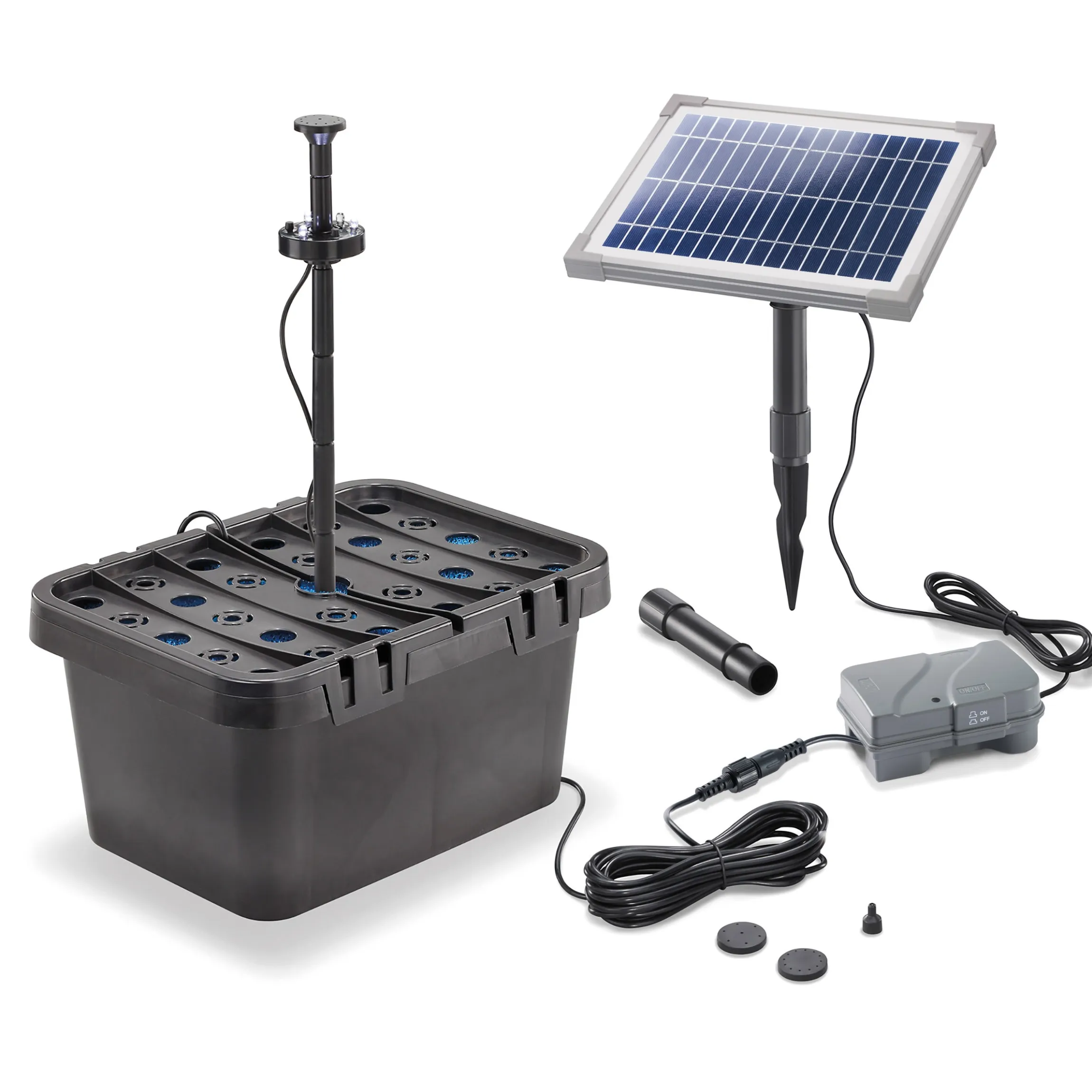 Solar Unterwasserfilter-Set 5/160 mit 1,5 Ah LiFePO4-Akkuspeicher