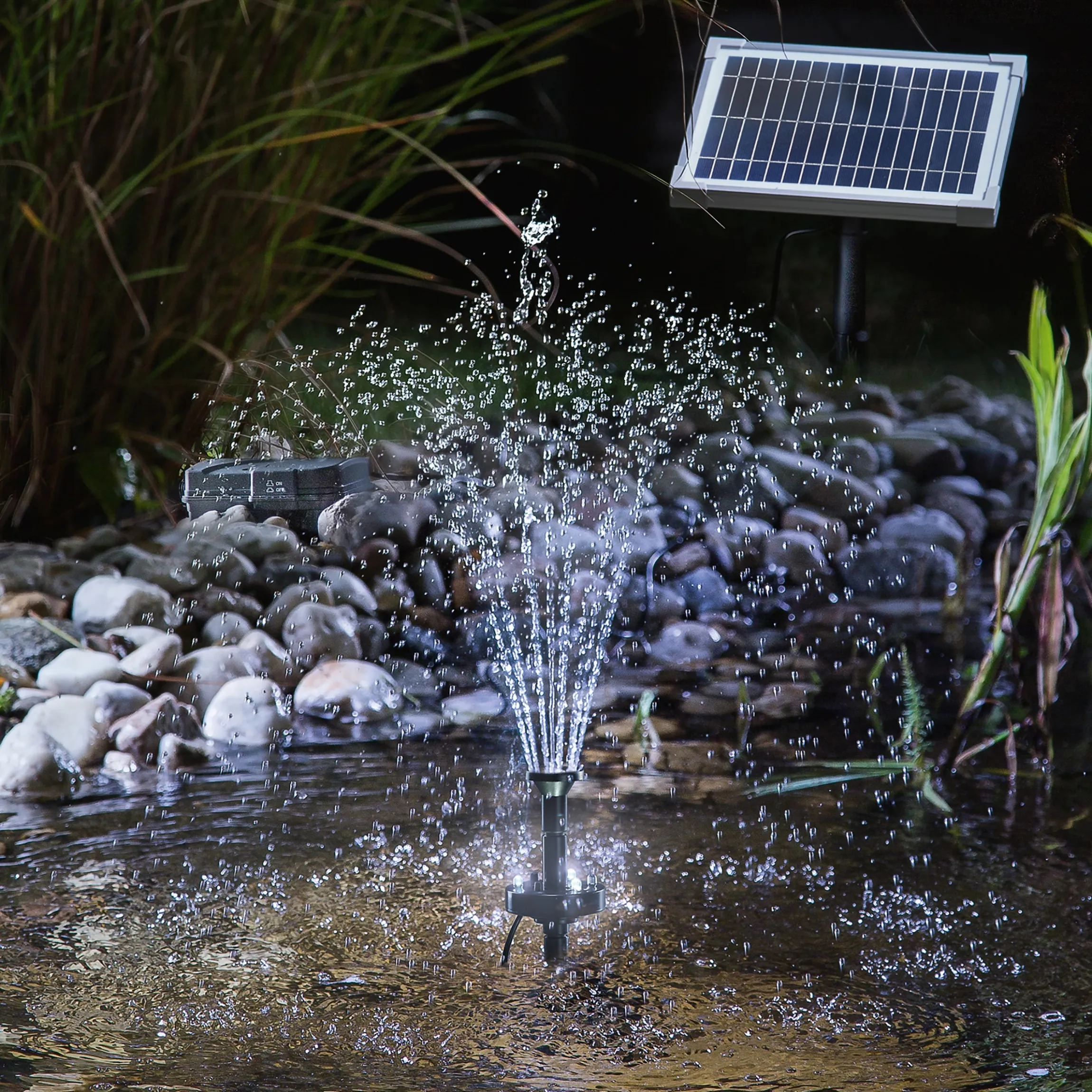 Solar Unterwasserfilter-Set 5/160 mit 1,5 Ah LiFePO4-Akkuspeicher