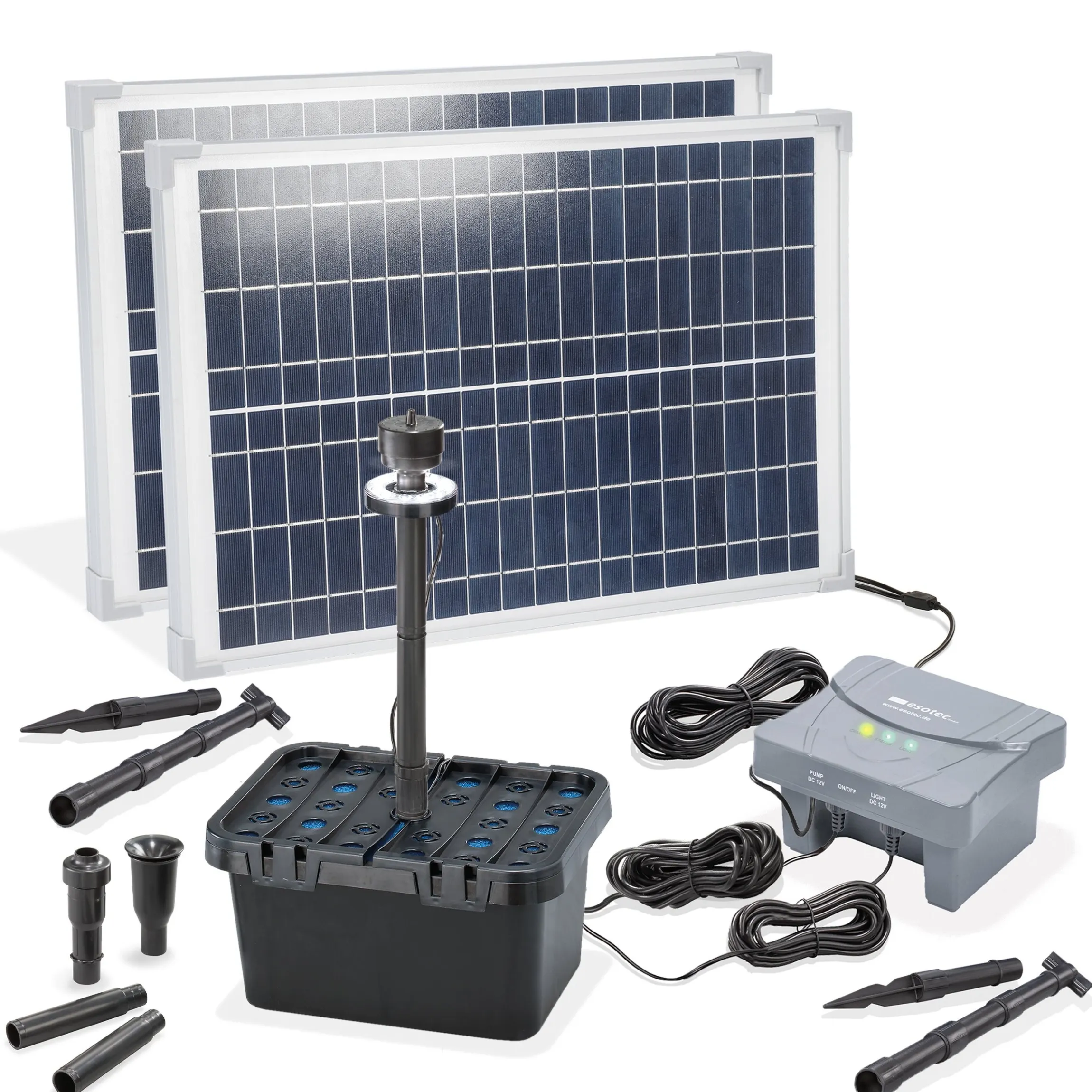 Solar Unterwasserfilter-Set 50/1400 mit 7,8 Ah LiFePO4-Akkuspeicher