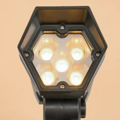 Solar Wand- und Bodenstrahler warm weiß im Kunststoffgehäuse