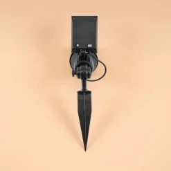 Solar Wand- und Bodenstrahler mit 7 Lichtfarben im Alugehäuse