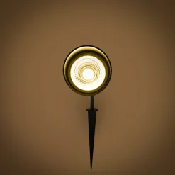 Solar Wand- und Bodenstrahler mit 7 Lichtfarben im Alugehäuse
