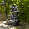 Solar Wasserfall-Dekobrunnen Rock Fountain mit Direktbetrieb