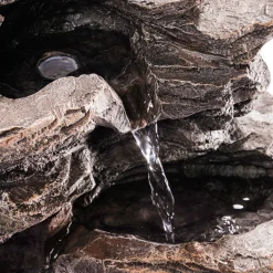 Solar Wasserfall-Dekobrunnen Rock Fountain mit Direktbetrieb