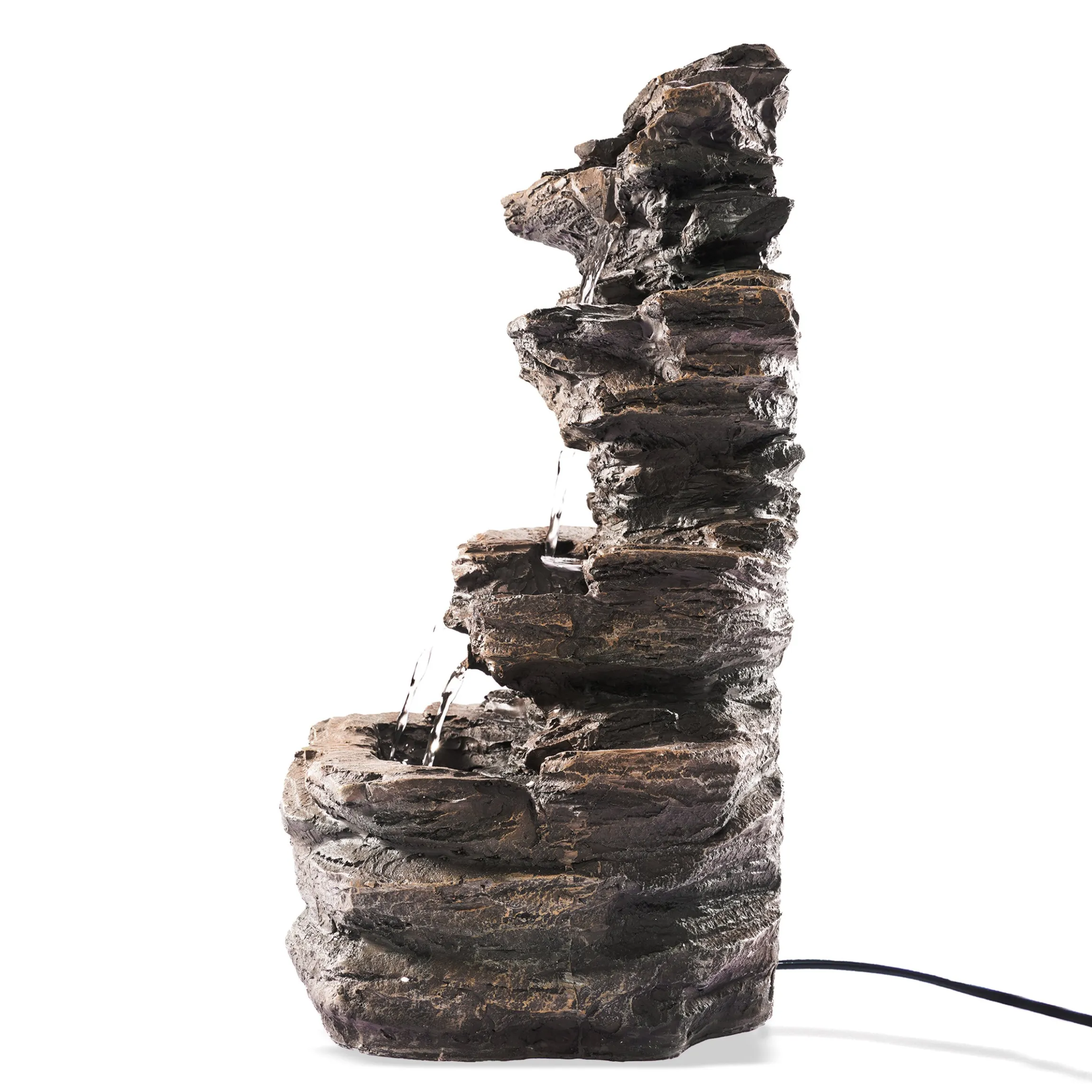 Solar Wasserfall-Dekobrunnen Rock Fountain mit Direktbetrieb