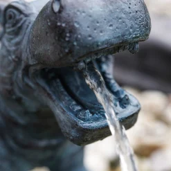 Solar Wasserspeier-Set Flusspferd Hippo