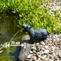 Solar Wasserspeier-Set Flusspferd Hippo