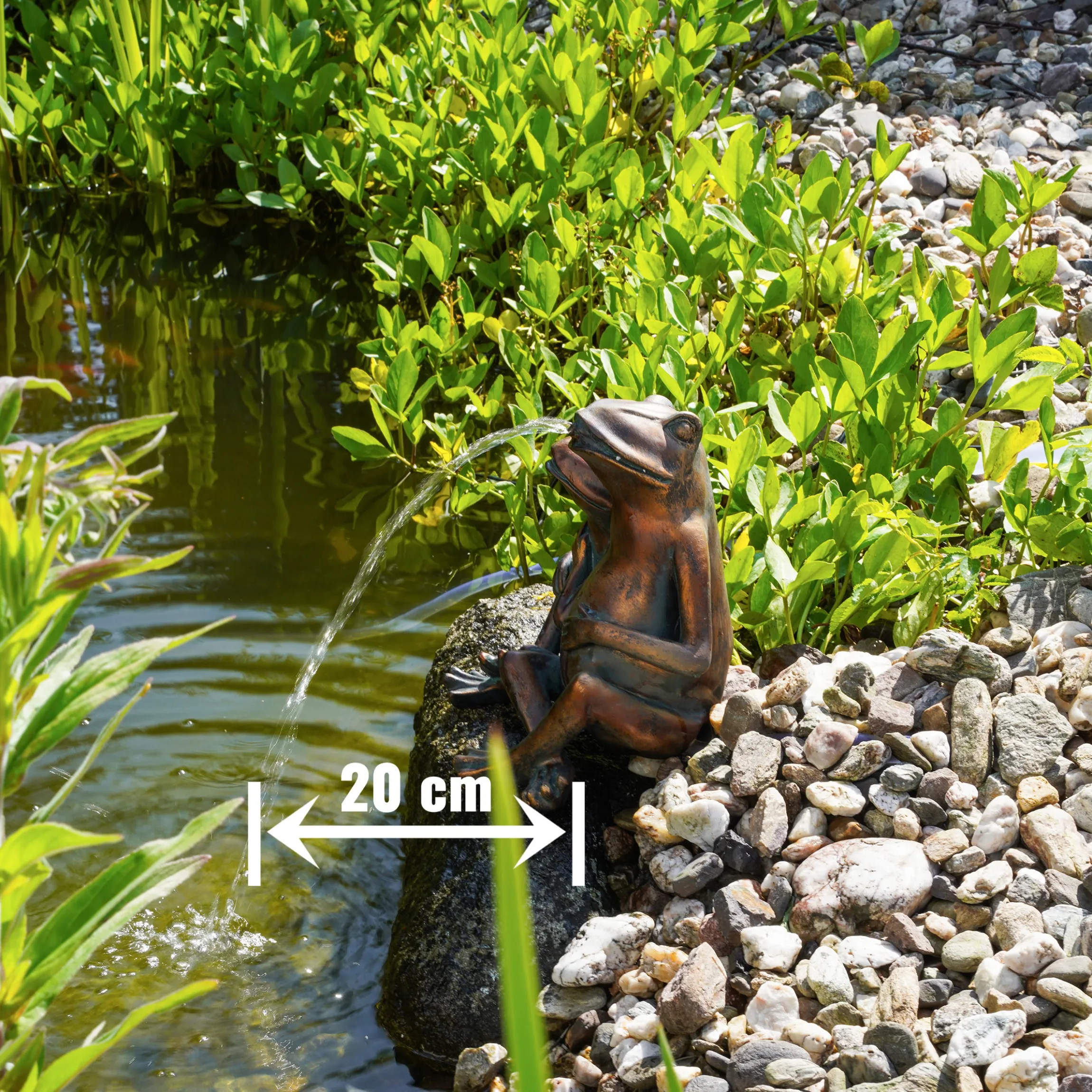Solar Wasserspeier-Set Froschpaar