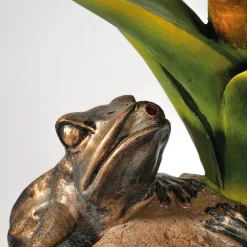 Solar Wasserspeier-Set Froschpaar auf Steinen