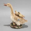 Solar Wasserspeier-Set Gans mit Küken