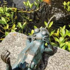 Solar Wasserspeier-Set liegender Frosch