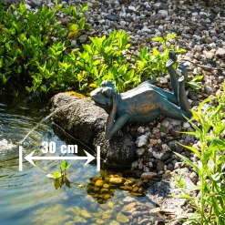 Solar Wasserspeier-Set liegender Frosch