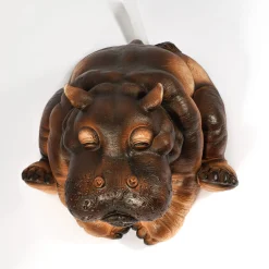 Solar Wasserspeier-Set sitzendes Flusspferd Hippo