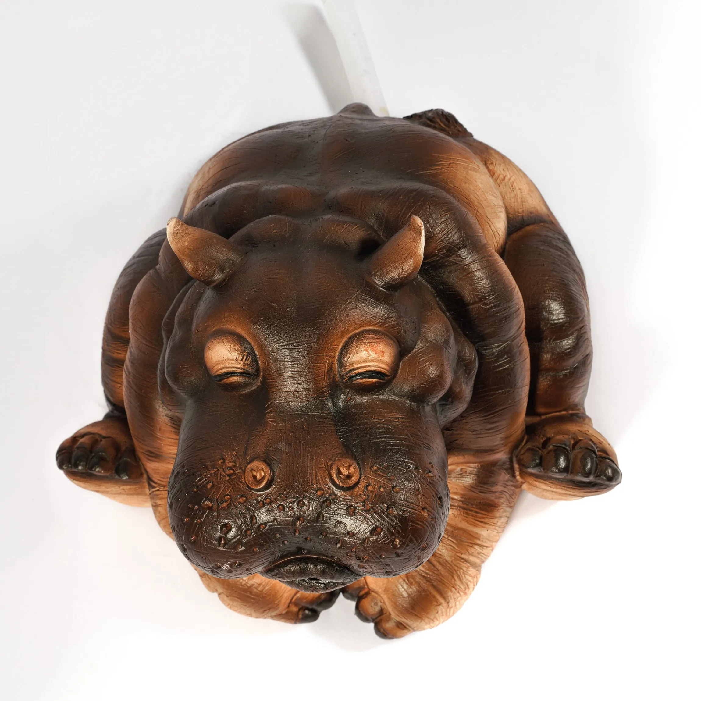 Solar Wasserspeier-Set sitzendes Flusspferd Hippo