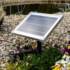 Solar Wasserspeier-Set treibender Frosch auf Seerosenblatt
