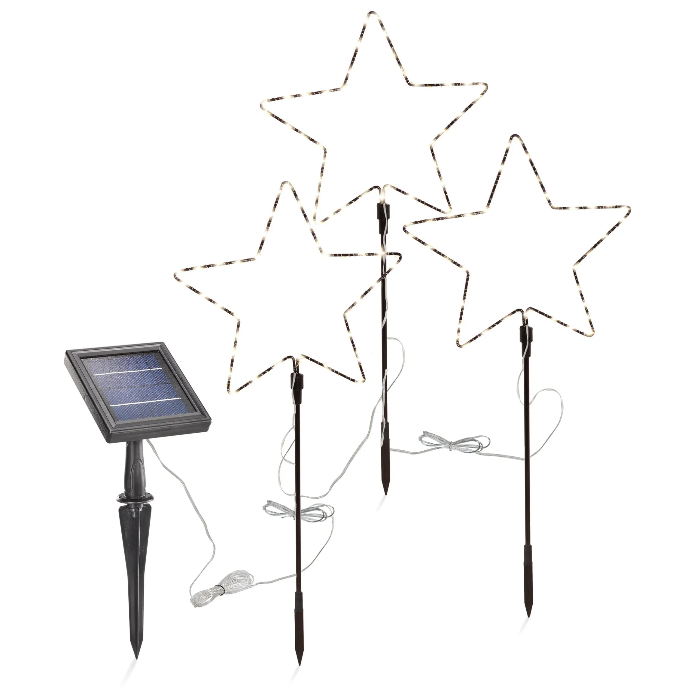 Solar Weihnachtsdeko Sternenzauber im 3er-Set