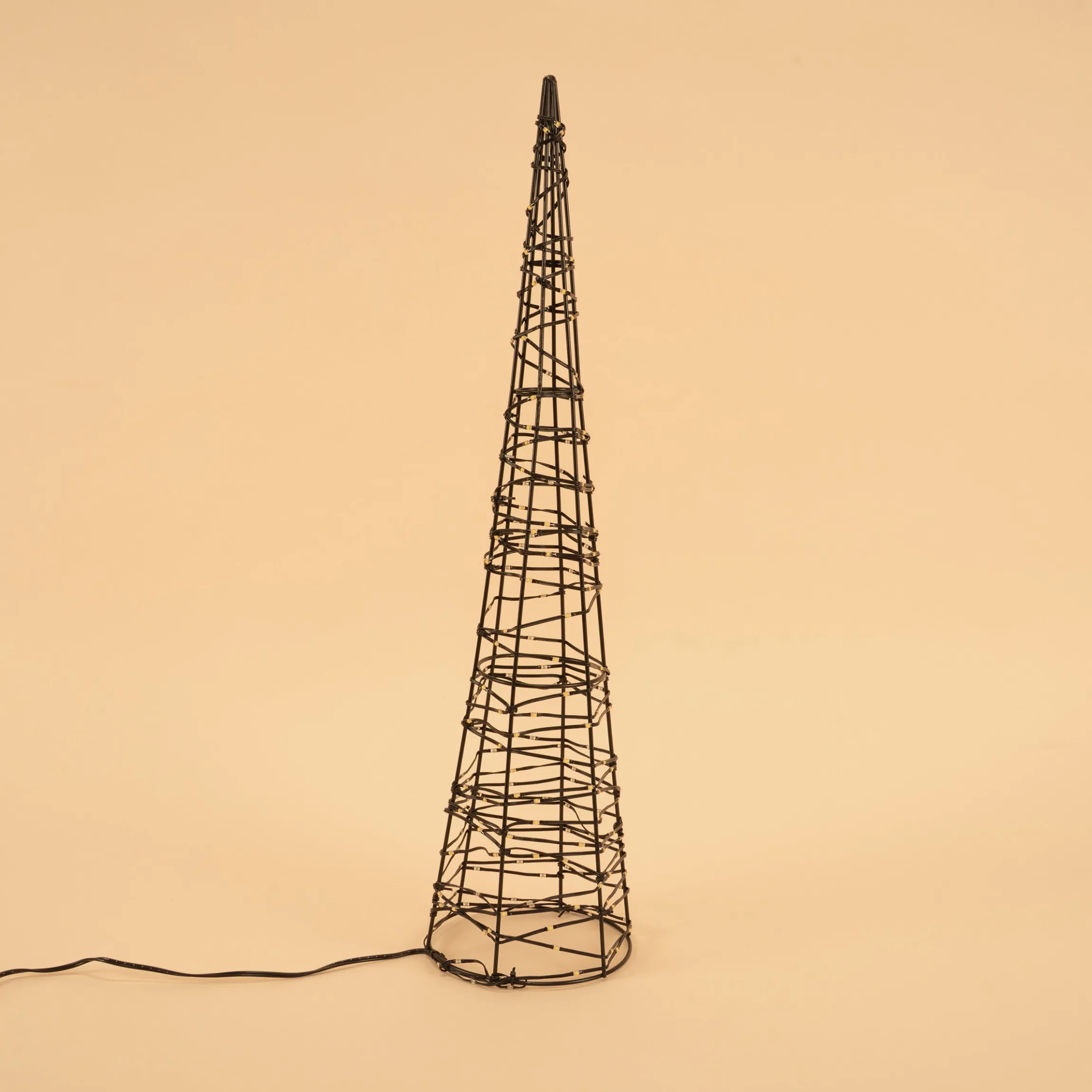 Solar Weihnachtspyramide Höhe 60 cm mit 200 warmweißen LEDs