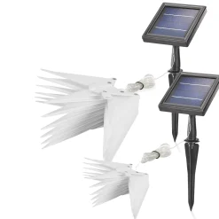 Solar Weihnachtsstern-Set für Außen, Ø 35 cm und 57 cm