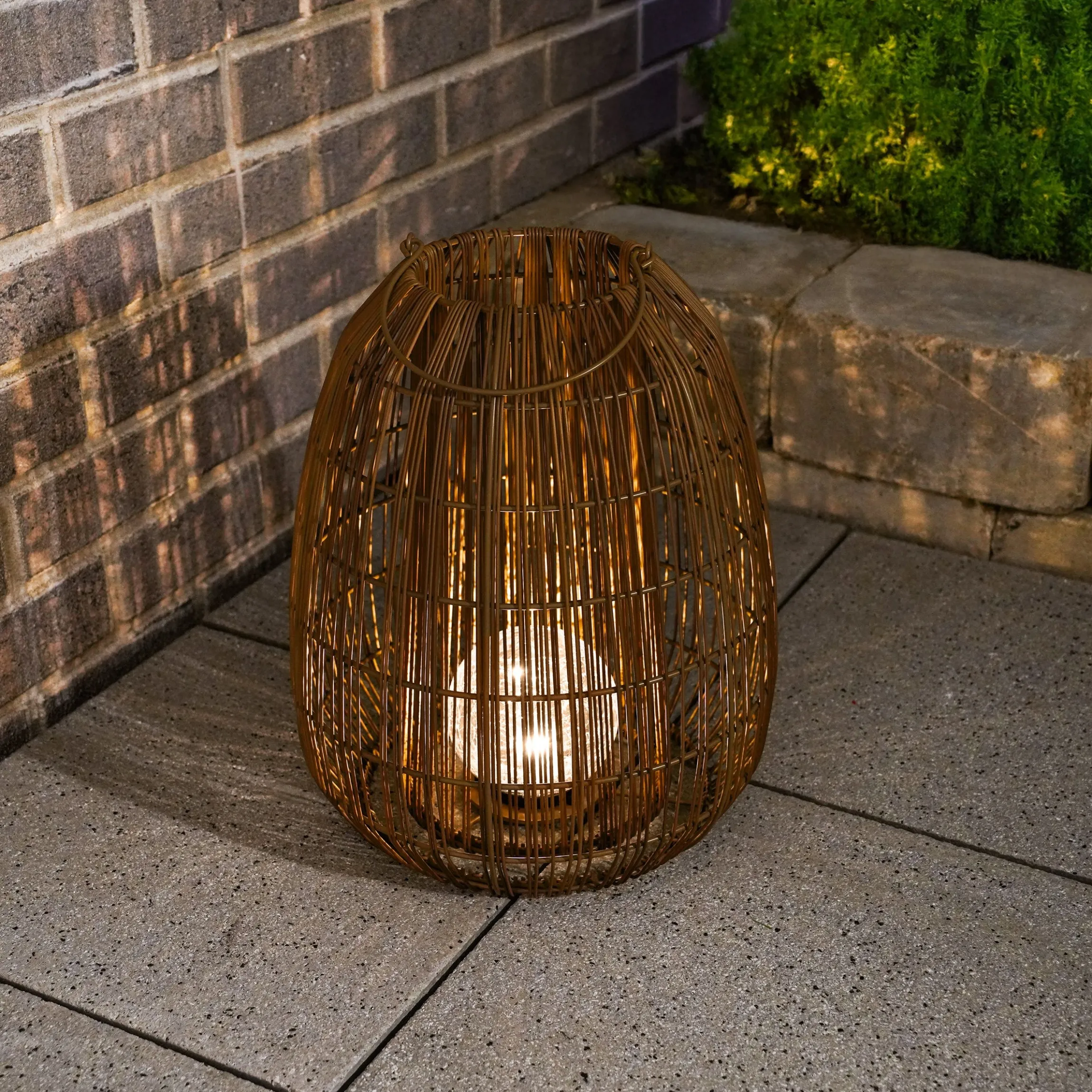 Solar Windlicht Isabella 40 cm im Boho-Stil