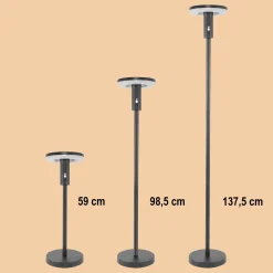 Vielseitige Solar Stehlampe Talino 140 cm, dimmbar