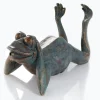Wasserspeier-Figur liegender Frosch