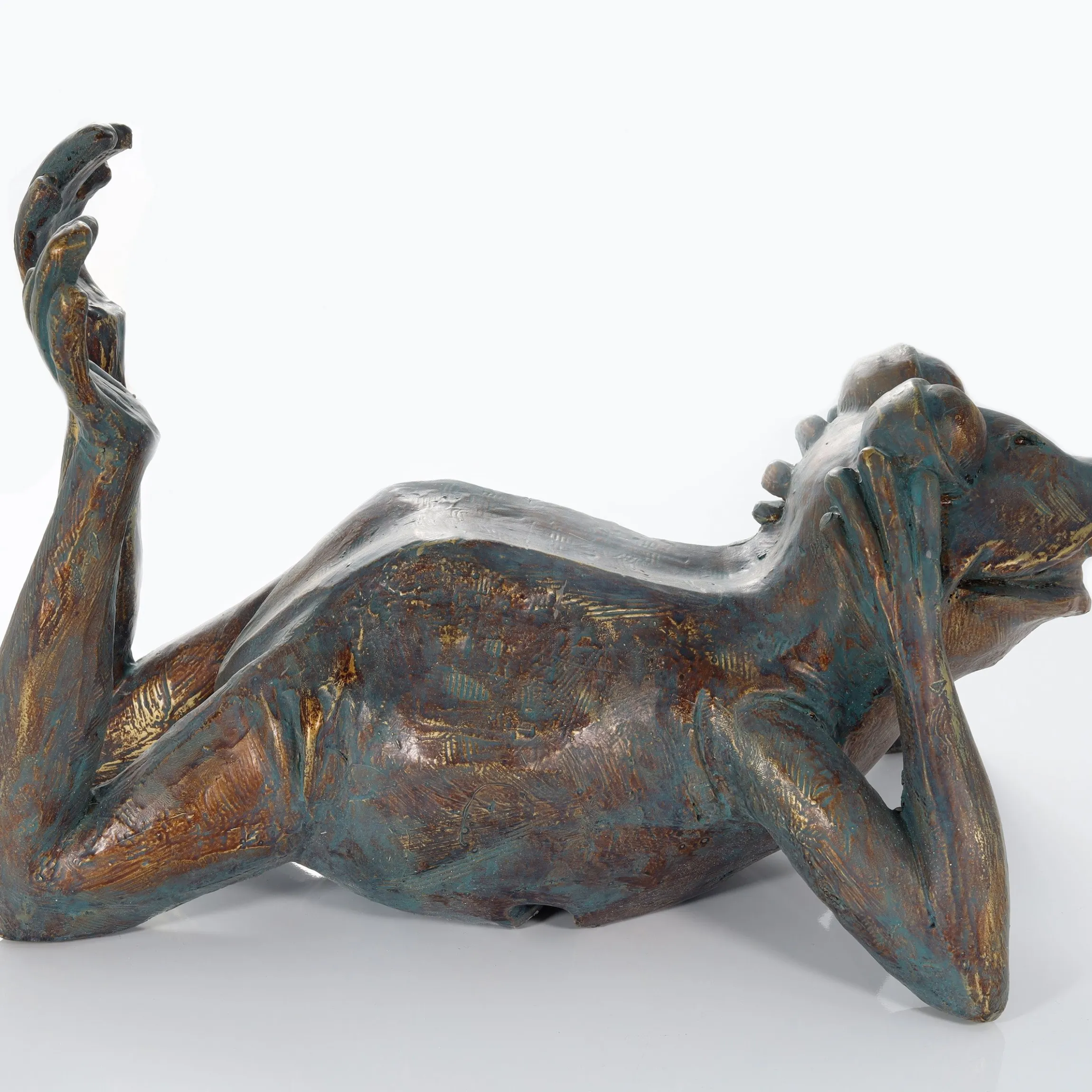 Wasserspeier-Figur liegender Frosch