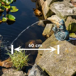 Wasserspeier-Figur Lilly und Nelly im Altkupfer-Design