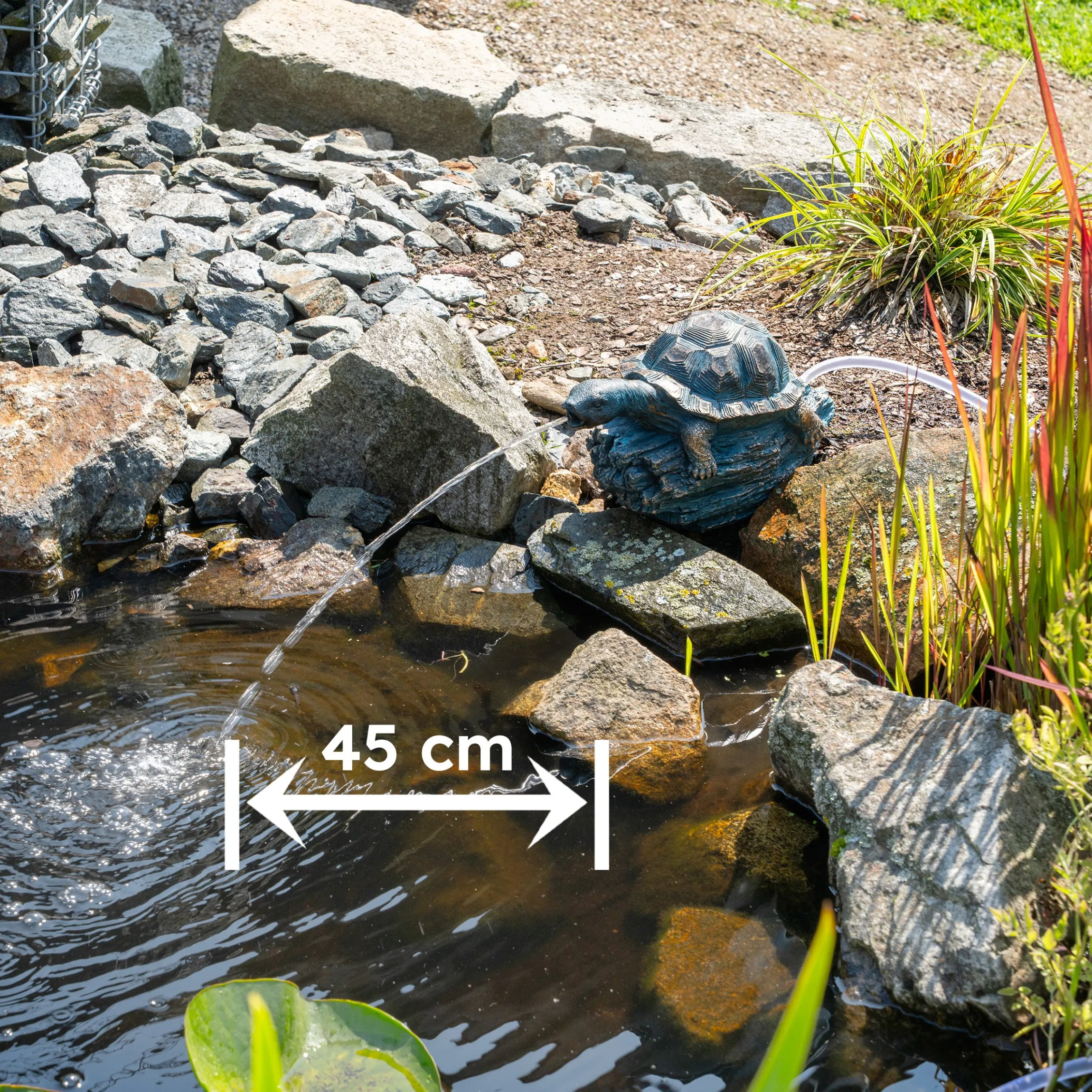 Wasserspeier-Figur Schildkröte Marlies im Altkupfer-Design