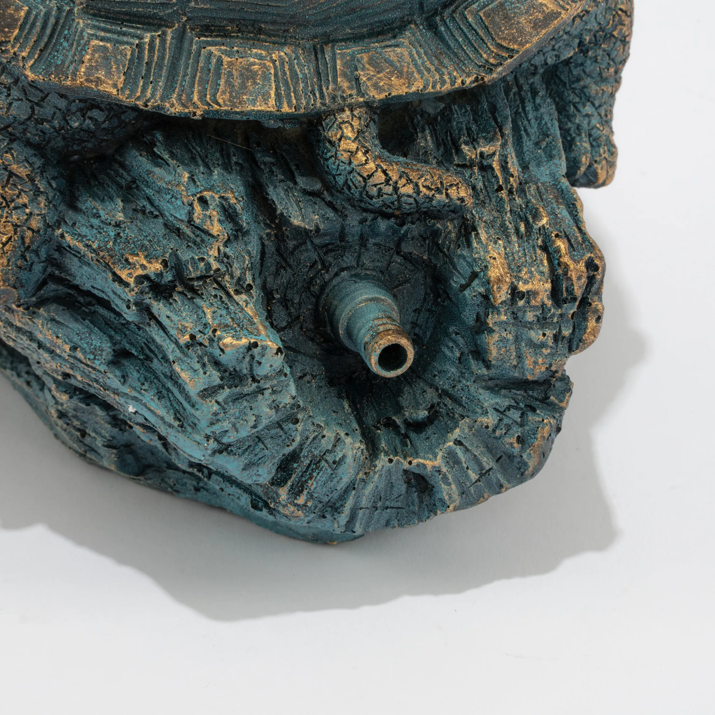Wasserspeier-Figur Schildkröte Marlies im Altkupfer-Design